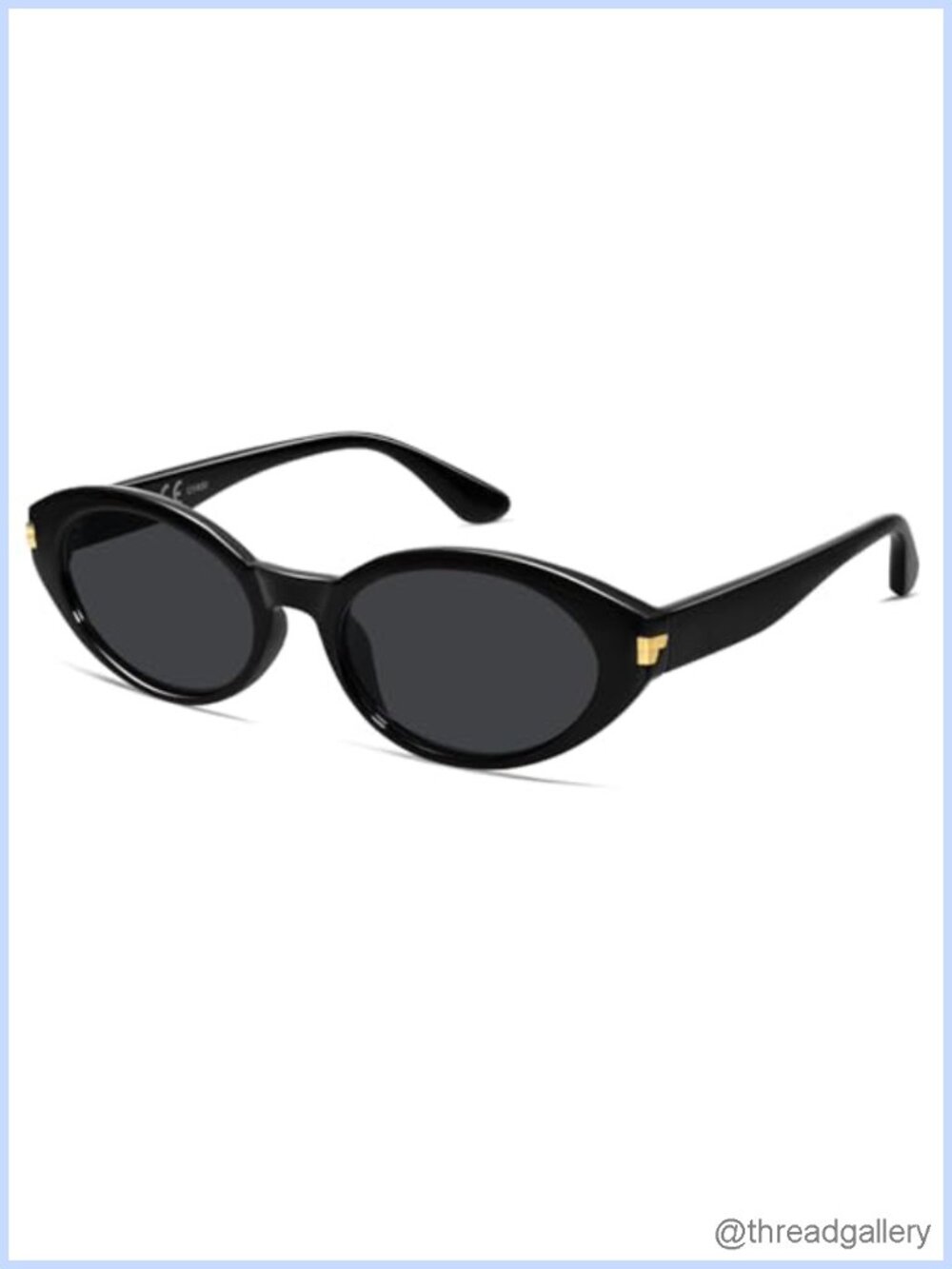 Polarized Retro Oval Cateye Sunglasses Small Frame UV Protection